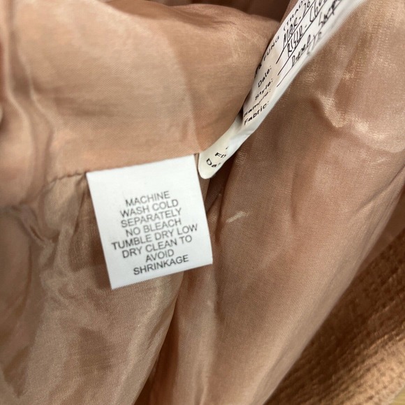 Eileen Fisher Silk Jacket Small Longline Open Front Rose Gold Copper Lined B80 - Picture 7 of 16
